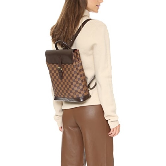 💝LIKE NEW 💝 LOUIS VUITTON Damier Ebene Soho Backpack - Picture 3 of 17